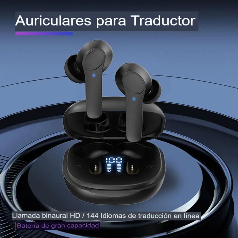 Auriculares Inteligentes Traductores de Voz - 144 Idiomas y Traducción en Tiempo Real