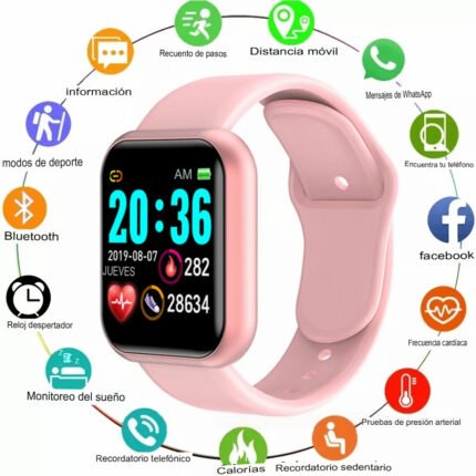 Reloj Inteligente Deportivo Bluetooth D20Y68 para Hombre y Mujer